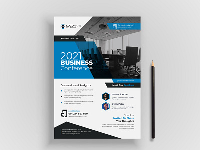 Conference Flyer. Corporate, Modern, Poster, Brochure Template branding conference