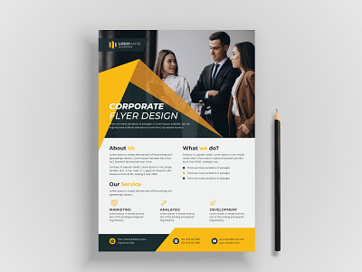 Corporate Modern Business Flyer, Brochure or Leaflate Template branding