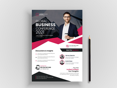 Corporate Business Conference Brochure Flyer Layout Template