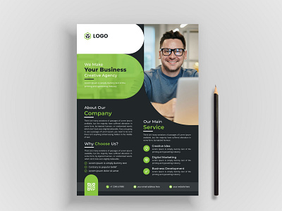 Creative Corporate Business Flyer Template With Clean Design branding