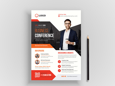 Creative Corporate Business Conference Flyer Template branding