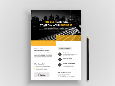 Creative Corporate Business Flyer Template With Clean Design branding