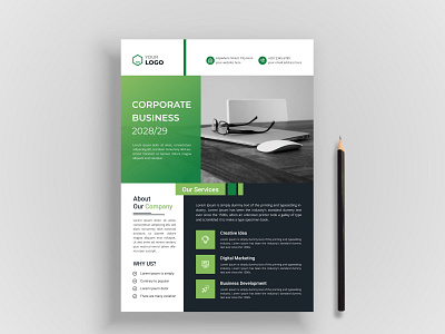Creative Corporate Business Flyer Template With Clean Design branding