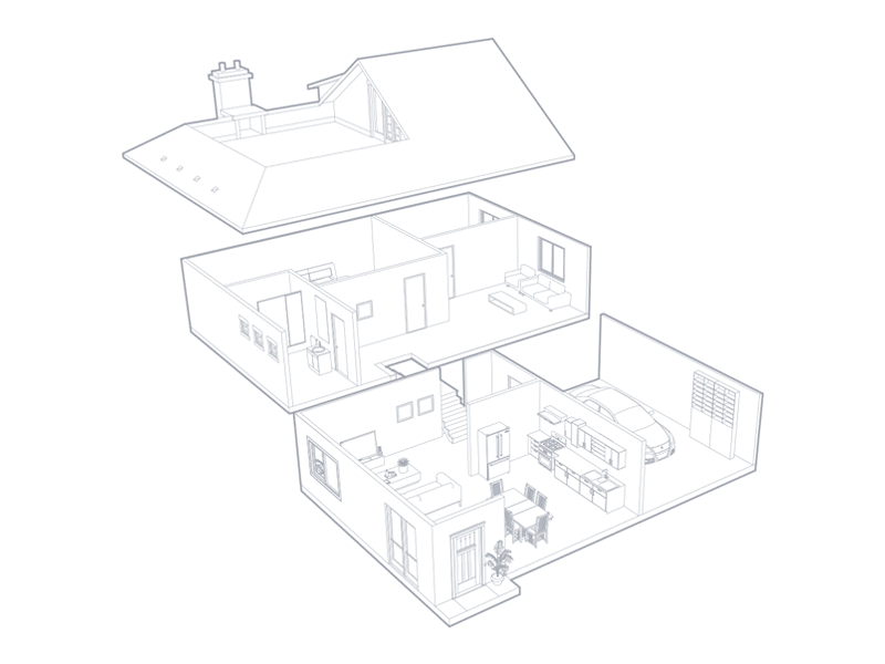 3D House Animation 3d house illustration real estate schematics