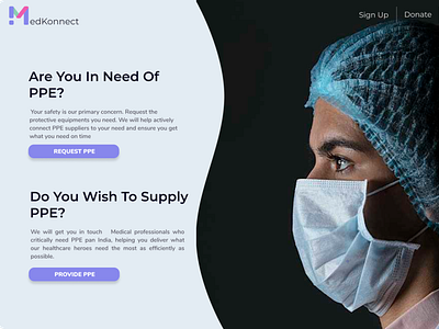 Medkonnect Home Page Design