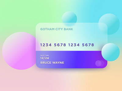 Glass Morphism banking branding concept credit card design figma glass effect glassmorphism glassy logo mockup typography ui design