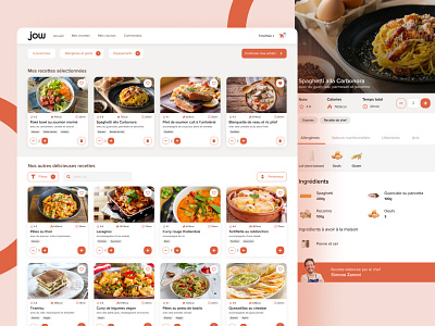 Jow App Food - Redesign app app design cooking filters food interface jow online recipe shopping ui ux