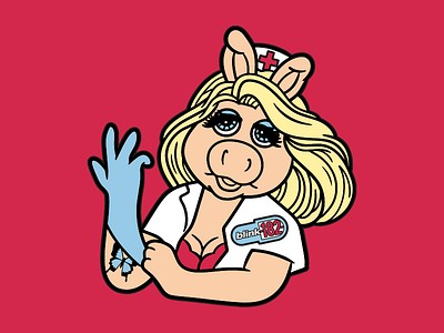 Muppets x Blink-182 blink blink 182 enamel pin enema of the state henson illustration miss piggy muppet muppets nurse punk vector