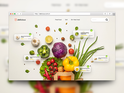 Delicious homepage so yummy🤤🤤🤤 app clean cooking design figma interface logo ui user interface ux uxui webdesign