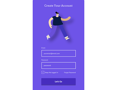 Sign up - Daily UI #01 app ui