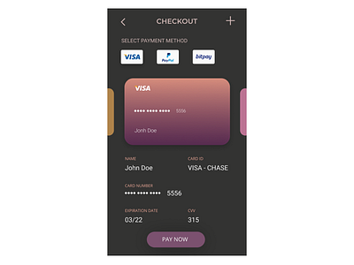 Credit Card Checkout - Daily UI #02 app gradient color ui