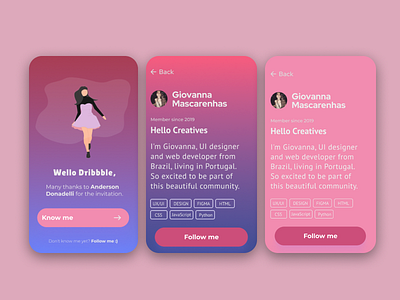 Welcome to Dribbble. app gradient color illustration ui ux web