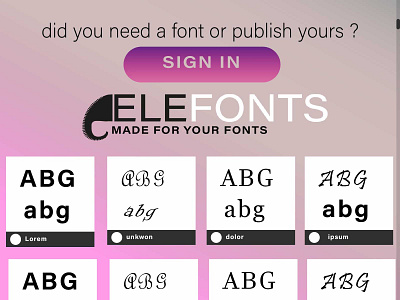Elefonts wep design adobe art design elefonts elephant fonts illustration illustrator vector web design website