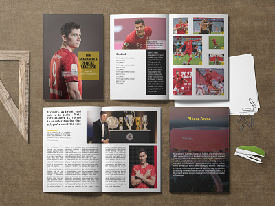 Sports Magazine (Robert Lewandowski) cover design graphic design indesign photoshop