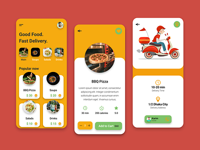 Food Delivery App Mobile Ui Design