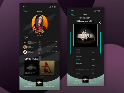 Artist Page adobe adobe xd adobephotoshop adobexd adobexduikit advertising app artist graphicdeasigner graphics music music app musicapp musicartisti ui uidesigner uiux uxdesign xd xd design