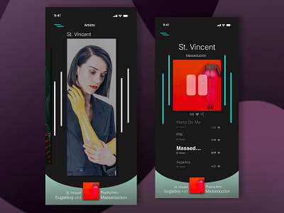 Music Player / Artist page adobe adobe photoshop adobecc adobeillustrator adobexd advertising artworks graphicdesign illustration music photography pop ui uidesigner uiux ux ux design uxdesign uxdesigner xddailychallenge