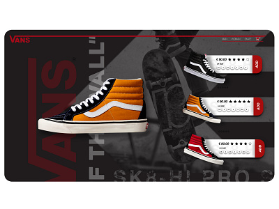 VANS ''OFF THE WALL'' Redesign adobe adobecc adobeillustator adobephotoshop adobexd app graphicdesign graphics shoes shoes app shop ui ui design uiux uxdesigner uxdesigns vans web website