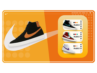 NIKE SHOES GRAPHIC INTERFACE REDESIGN adobe adobe photoshop adobe photoshop cc adobe xd adobeillustator blazer graphicdesign graphicdesigner nike platform design shoes shoes app shop ui uidesign uidesigner uiux ux website