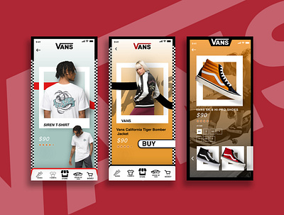 VANS Redesign Project adobecc adobephotoshop adobexd app app design application clothing graphicdesign graphics shopping app ui ui ux uiux uiuxdesigner uxdesign