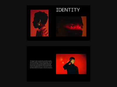 Editorial exploration emotional design identity personality photography portfolio red storytelling