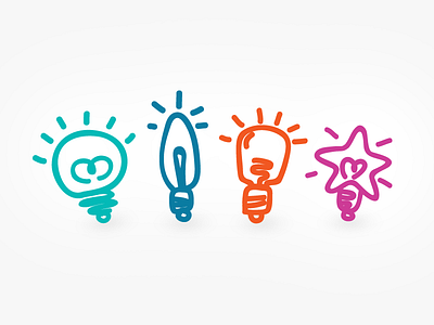 Lightbulbs idea illustration vector