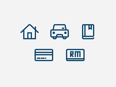 Icons for iMoney icon outline svg vector