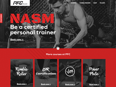 PFC - Personal Fitness Coach fitness gym red web design