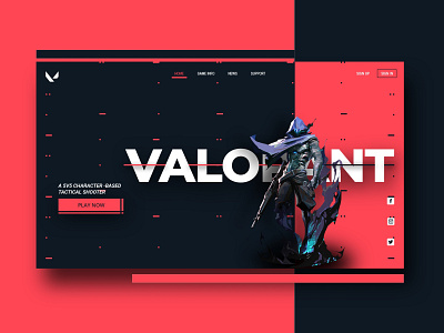 Valorant home page - Concept Design concept concept design esports games ui ux ux ui valorant web webdesign website website design