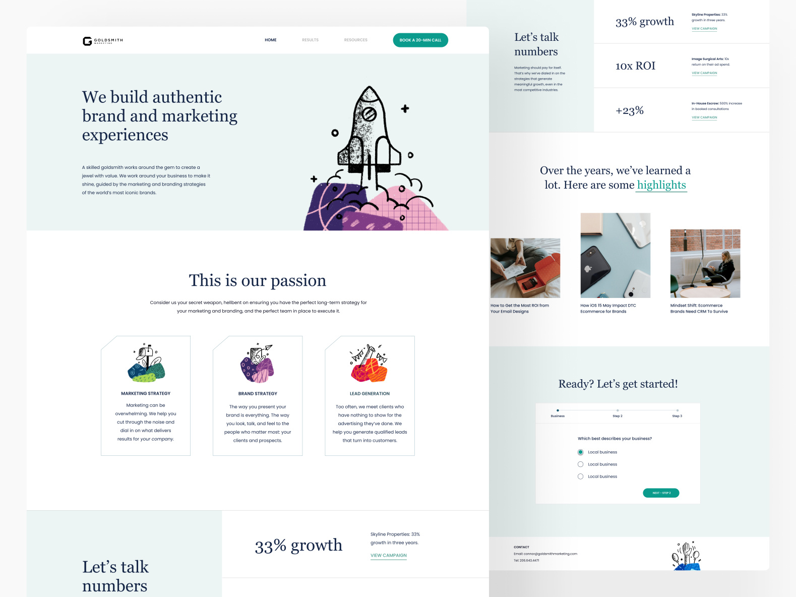 Goldsmith Marketing by Maaz Ahmed on Dribbble