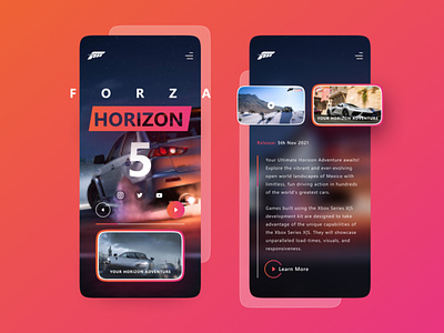 Forza Horizon 5 Mobile App app app design cars clean concept design design forza horizon 4 forza horizon 5 mobile app games mobile mobile app modern race ui ux