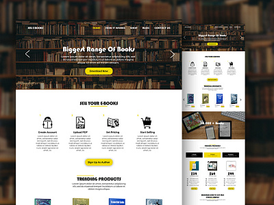 E-book Store Website design landing page ui ux web web design webdesign website website concept website design website designer website designing