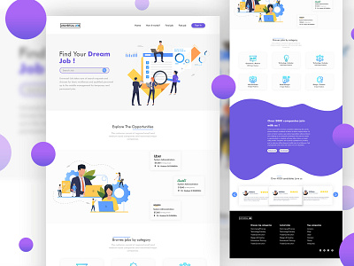 Job Finder Landing Page Design