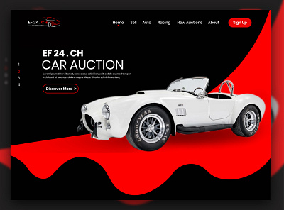 Car Auction Landing Page design landing page landing page design ui ux webdesign website concept website design