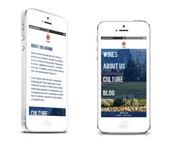 Fusion Wine Mobile Site