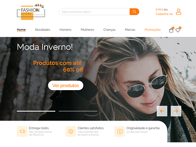 Projeto de uma Landing Page para uma loja online. design ui uidesign ux uxdesign