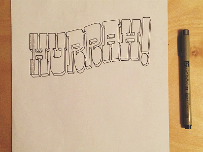 WIP hurrah! lettering wip