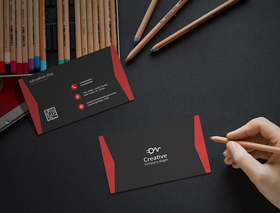 business card mock up design illustration