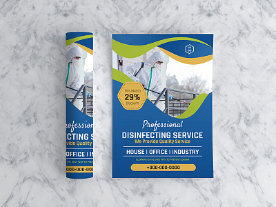 Disinfecting service flyer advertising background banner blank brochure concept creative design flyer illustration layout poster print service sketch stylish template vector vertical washing