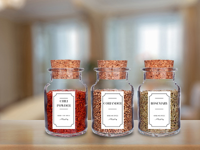 20 Herbs and Spices Label, Canva Template printable label