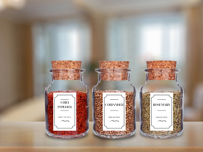 20 Herbs and Spices Label, Canva Template