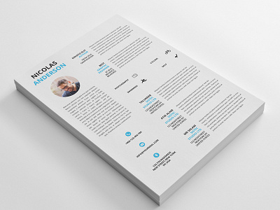 Clean Resume/CV Template a4 bio data classic clean resume curriculum vita cv cv template easy edit fresh resume letter microsoft word minimal resume