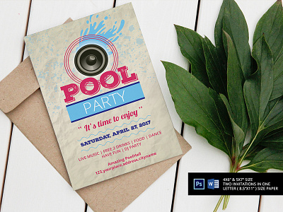 Pool Party Invitation/Flyer