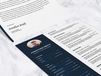 Clean Resume bio data blue clean cv job minimal ms word resume psd resume resume word resume