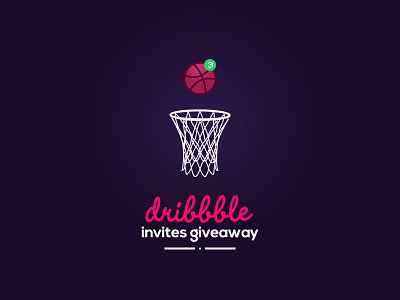 3 Invites giveaway design designer dribbble invitation invite new dribbbler player shoot