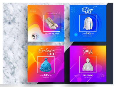 Colorful Social Media Banner advertisement ai banner cloth colorful discount banner elegent exclusive fashion illustrator liquid banner media new arrival new collection sale banner sell social social banner social media social media adsvector