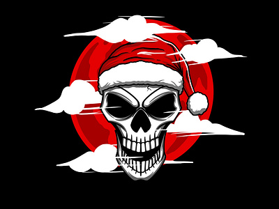 christmas old skull