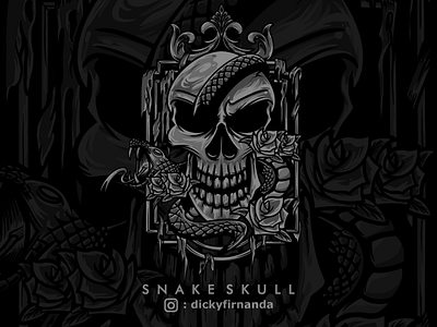 SNAKE SKULL apparel design artwork clothing design skull and snake skull art skull illustration skull logo skull sketch skullartwork skulls snake skull