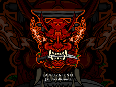 SAMURAI EVIL apparel design clothing design evil japanese merchandise samurai samuraievil tshirtdesign