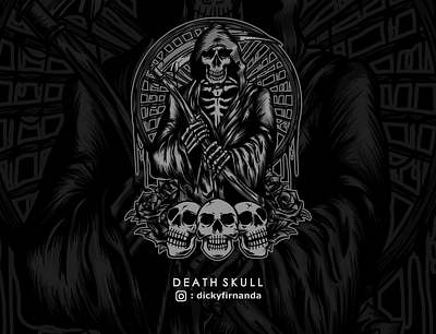 DEATH SKULL apparel design branding clothing design death skull devil illustration old school oldschool oldskull skull art skull illustration skull logo skulls